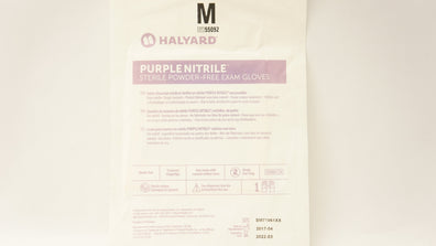 Halyard 55092 Purple Nitrile Sterile Powder-free Exam Gloves M